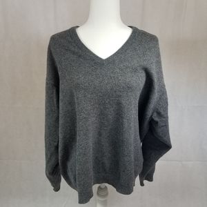 Brooks Brothers V-Neck Gray Sweater Size XL